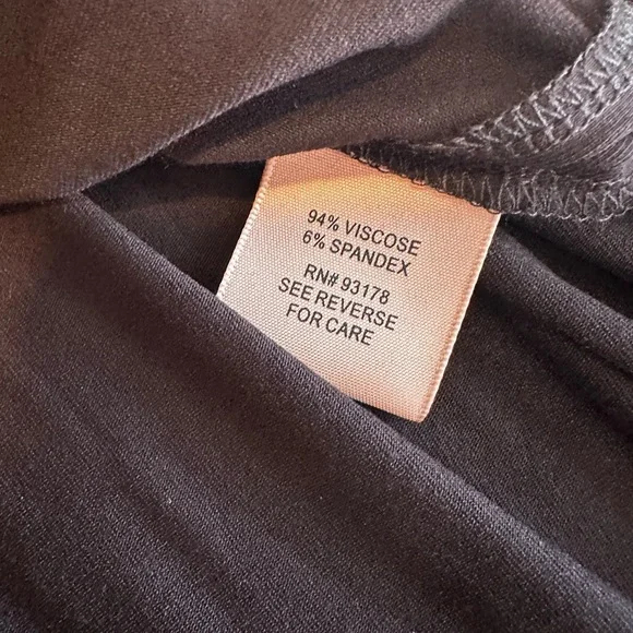 NWT philosophy Black Soft Flowy. High/Low hem. 3/4 Sleeve 2XL. Tunic - Picture 7 of 11